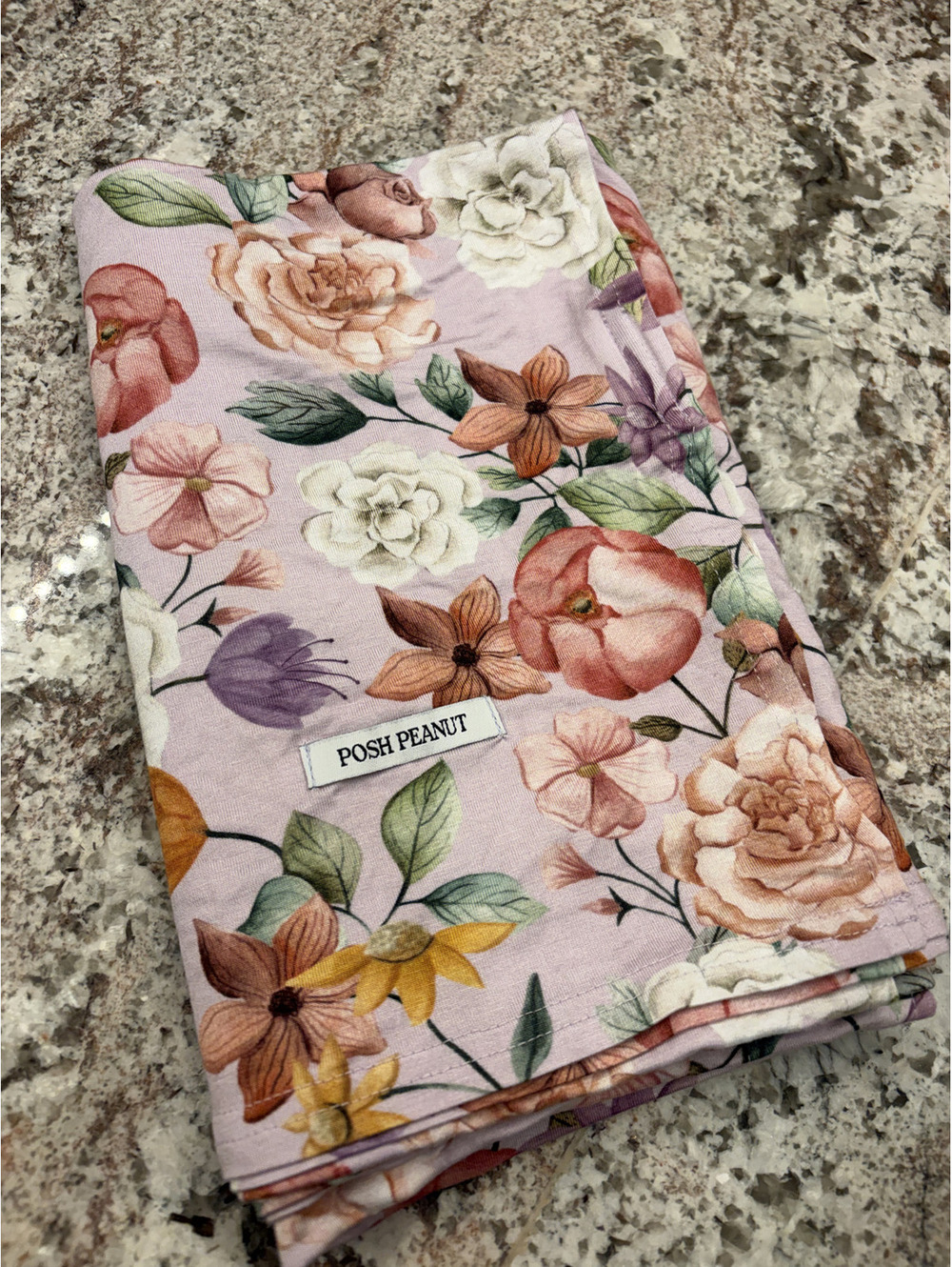 Posh Peanut Bamboo Floral Blanket